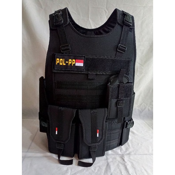 ROMPI ANGIN BODYVEST BAHAN TEBAL DAN KUAT, LOGO POLISI POL PP DLL