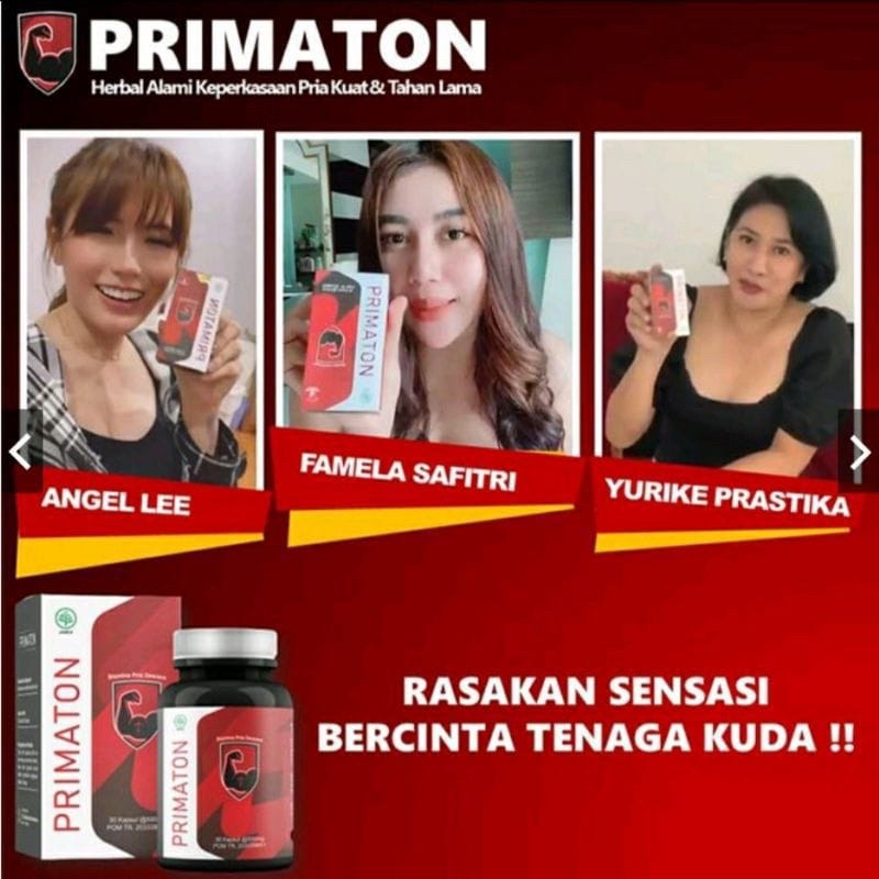PRIMATON KUAT DAN TAHAN LAMA 100% HERBAL ALAMI - HALAL + BPOM - ANTI,NGULAHEK/LOYO