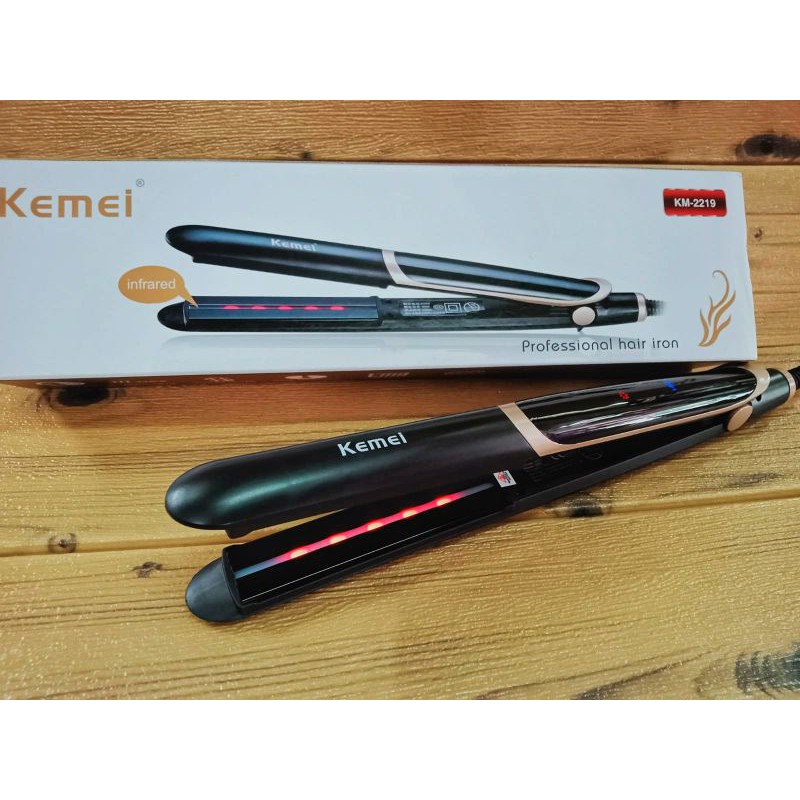 KEMEI 2219| CATOKAN RAMBUT 2in1 lurus curly keriting Original