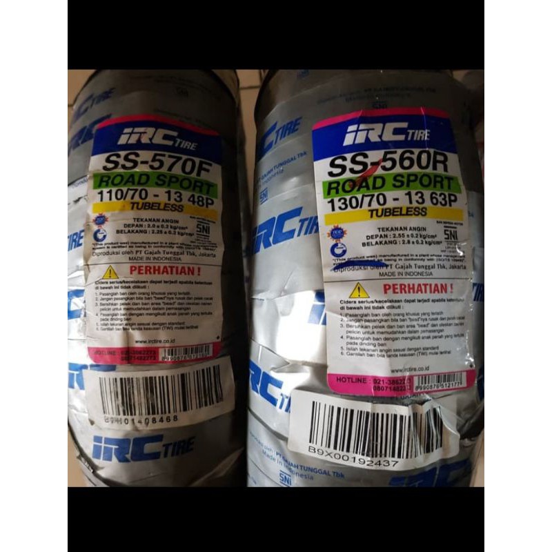 BAN MOTOR IRC NMAX BAWAAN 1 SET PROMO DEPAN DAN BELAKANG