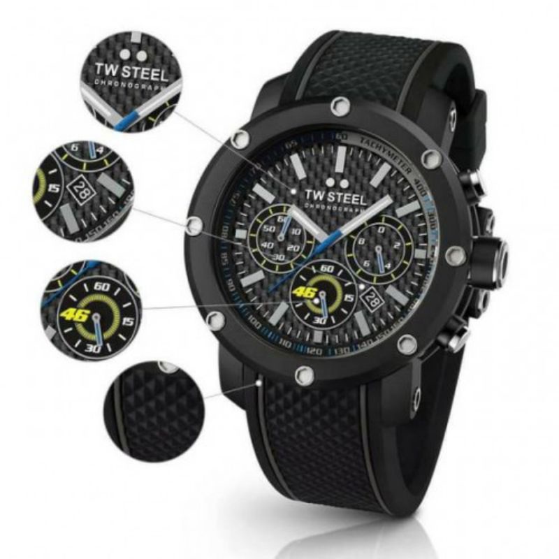 Special Edition VR|46 W937 Watch Jam Tangan Original VR46- Black