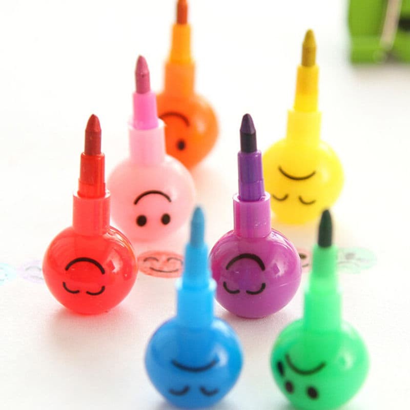 7 Colors Smiley Crayon S