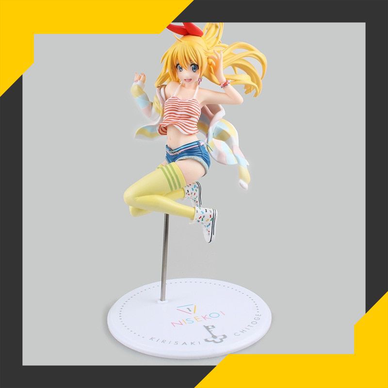 Anime Figure Import Berkualitas Huong Gambar 23 Cm Nisekoi Chitoge Kirisaki 1/8 Skala Pra-dicat Pvc