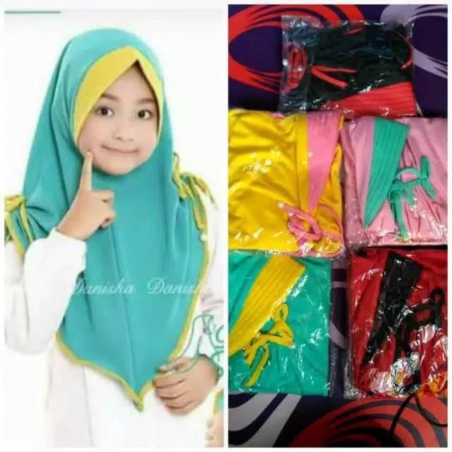 jilbab  hijab anak paud tali samping