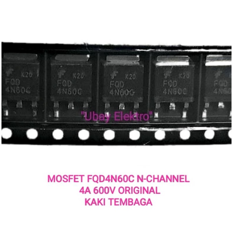 Mosfet 4N60 SMD 4A 600V N CHANNEL ORIGINAL KAKI TEMBAGA