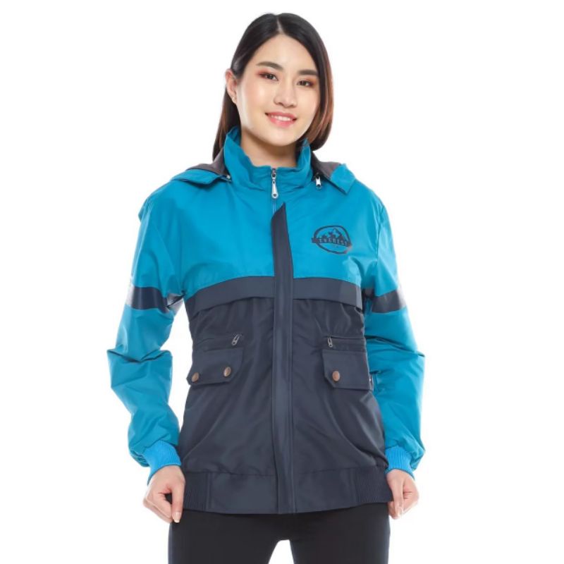 Jaket Wanita Kombinasi Warna Waterproof/Anti Air | OOTD Jaket Gunung Cewek Kombinasi M - XXL