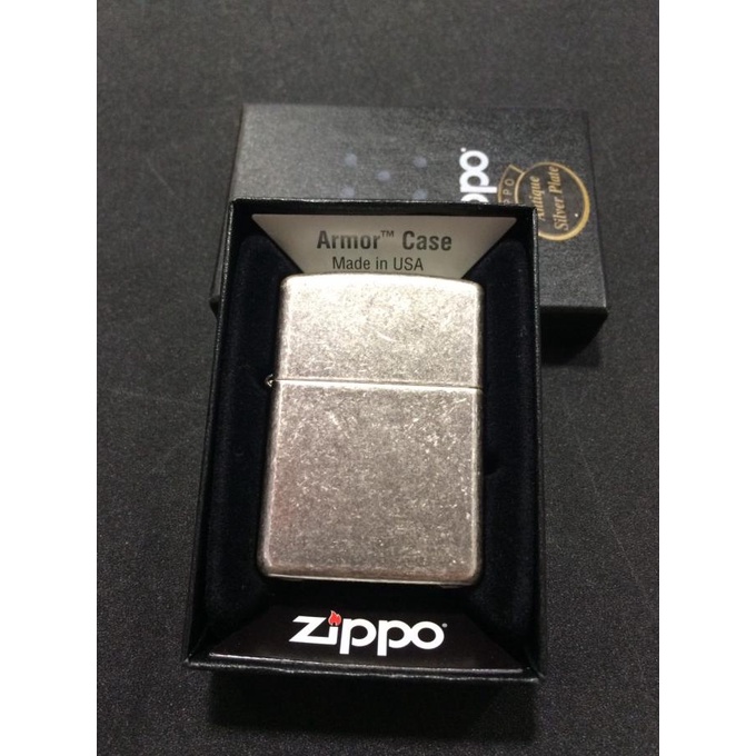 Original Zippo Antique Silver Armor 28973