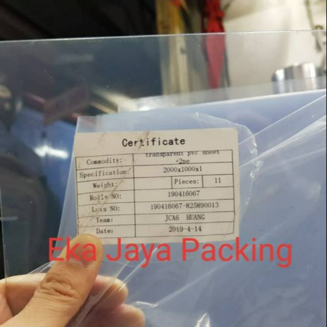 PVC Sheet Clear 1mm ( PVC Mika Kaku Lembaran )