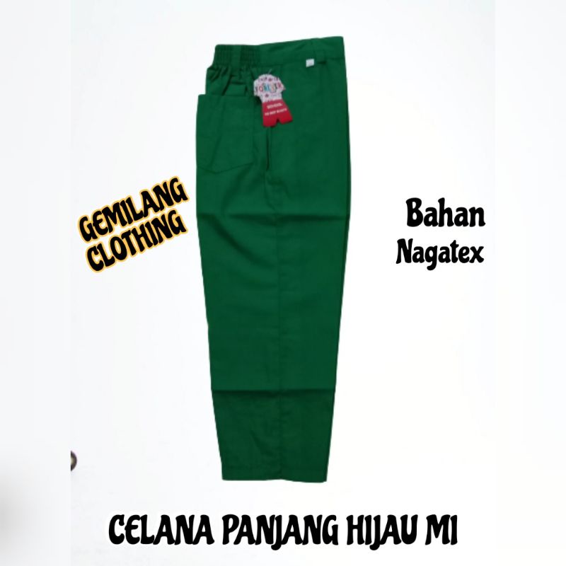 SERAGAM SEKOLAH MI // SET SERAGAM PUTIH-HIJAU MI // USIA 7 SAMPAI 14 TAHUN // GEMILANG CLOTHING