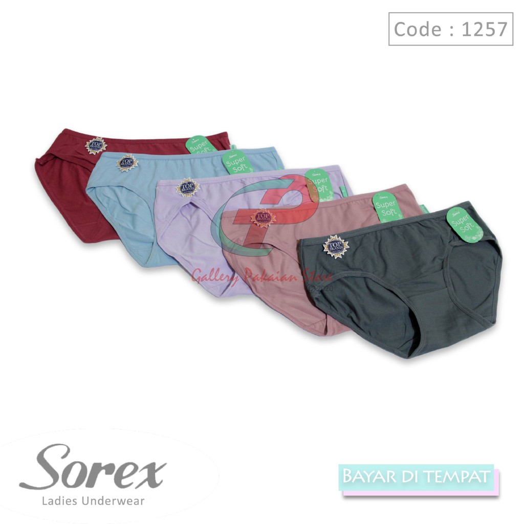 CELANA DALAM SOREX SUPER SOFT 1257 PAKET ISI 6 PCS WARNA RANDOM TERMURAH