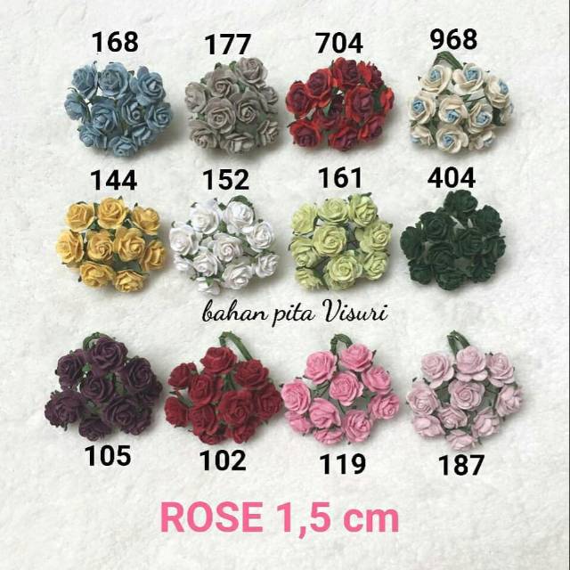 Paper Flower Rose 1,5 cm Seri A