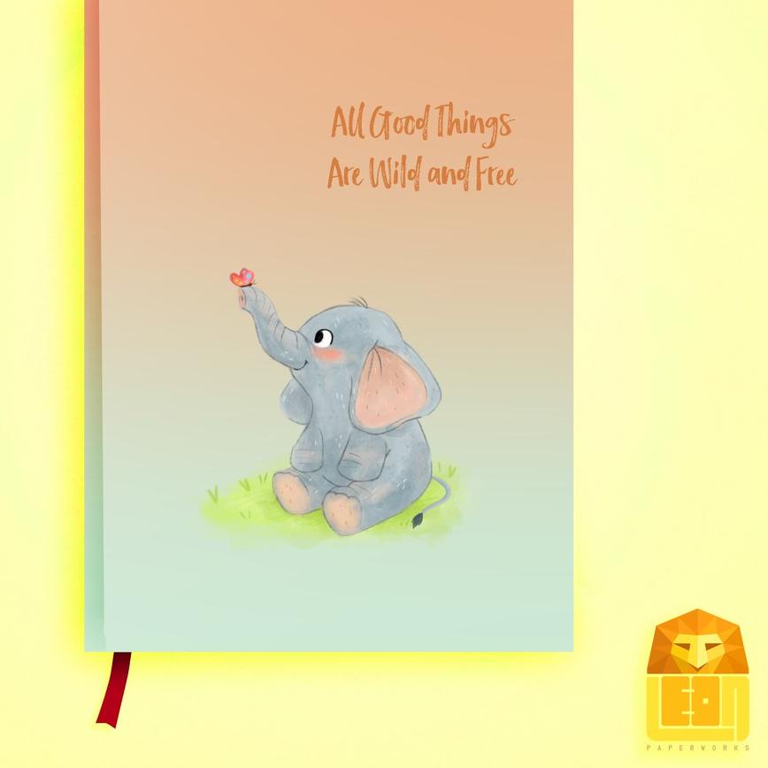 

QJ21Q,, ,,Buku Catatan Notes Notebook Planner Journal Agenda, Polos dan Dotted Gajah.,,.