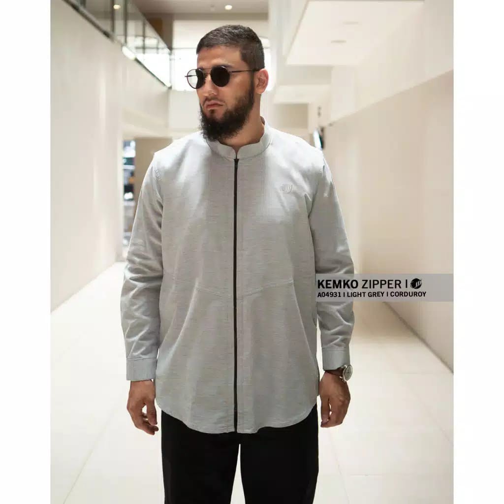 KEMKO SAMASE KEMEJA KOKO ZIPPER PANJANG A 049