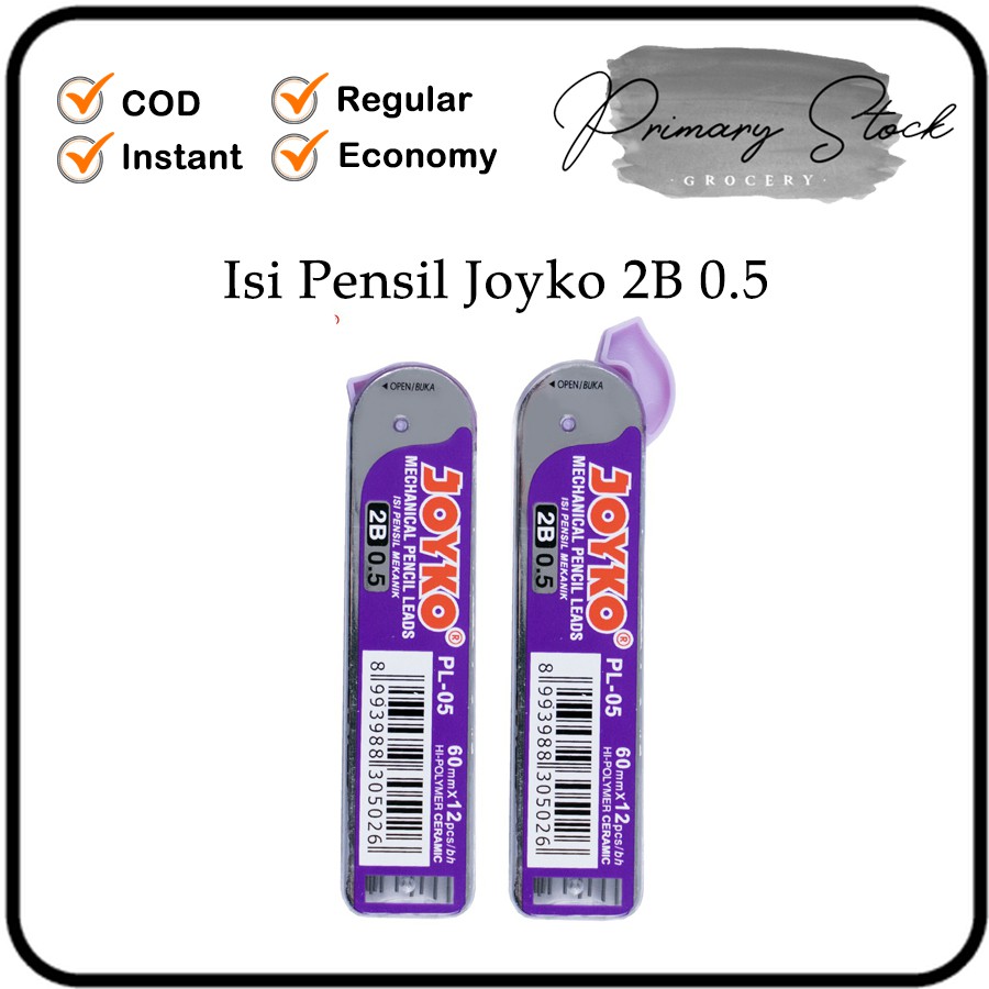 

Isi Pensil Mekanik Joyko PL-05 2B 0.5 mm PENCIL LEAD REFILL PILOT MECHANIC MURAH