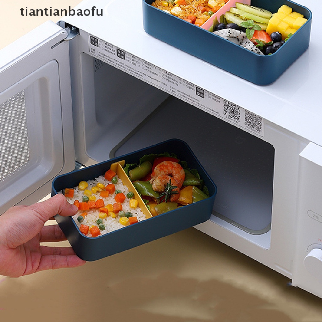 Kotak Makan Siang Bento Portabel Bahan Plastik Untuk Anak Sekolah