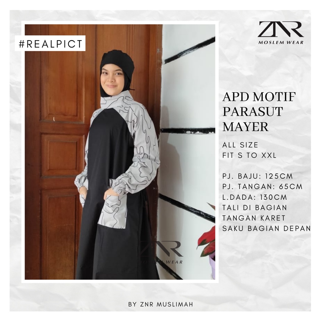 Baju Jaga APD Parasut | Gown Motif Parasut | APD Gown Medis | Gown Medis Waterproof | Gown APD Motif