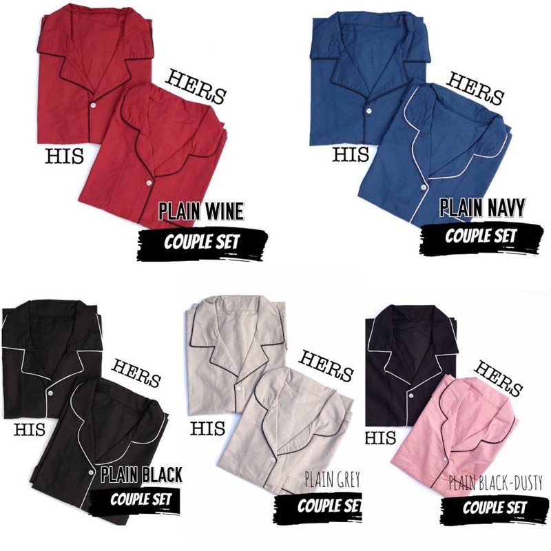 Piyama couple wanita pria katun