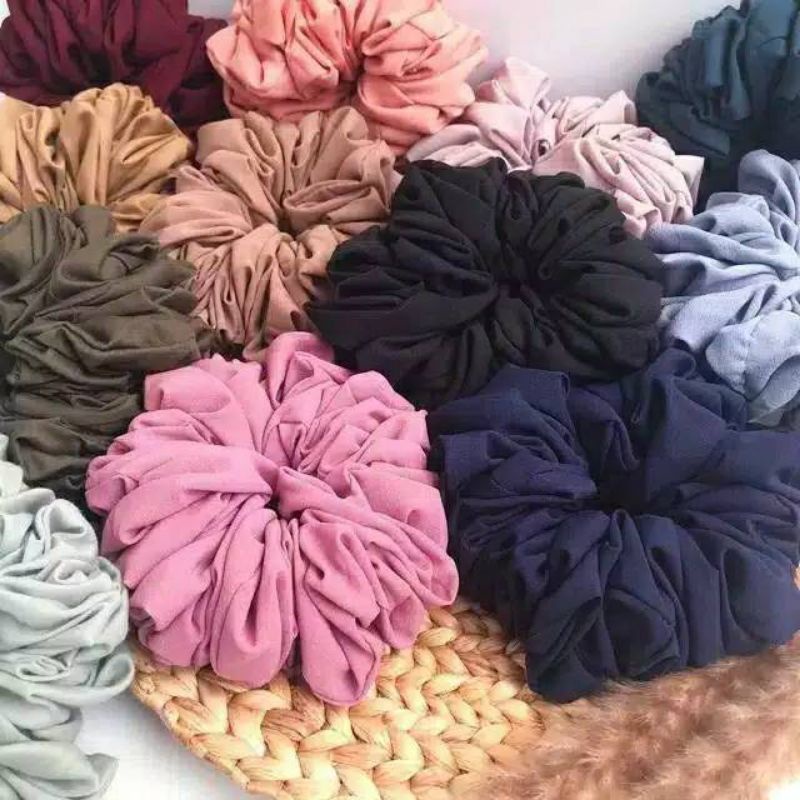 IKETAN RAMBUT / SCHRUNCHIE SCRUNCHIE / CEPOL HIJAB / JILBAB BERGO MURAH HIJAB WANITA KUNCIRAN TERMUR