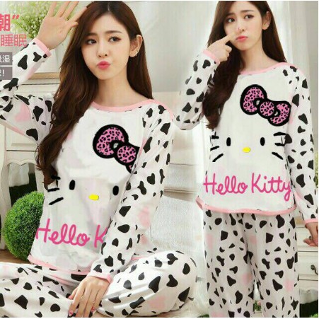 FASHION BAJU TIDUR || PIYAMA WANITA EVA HELLO KITTY || BAJU TIDUR KONVEKSI TANAH ABANG