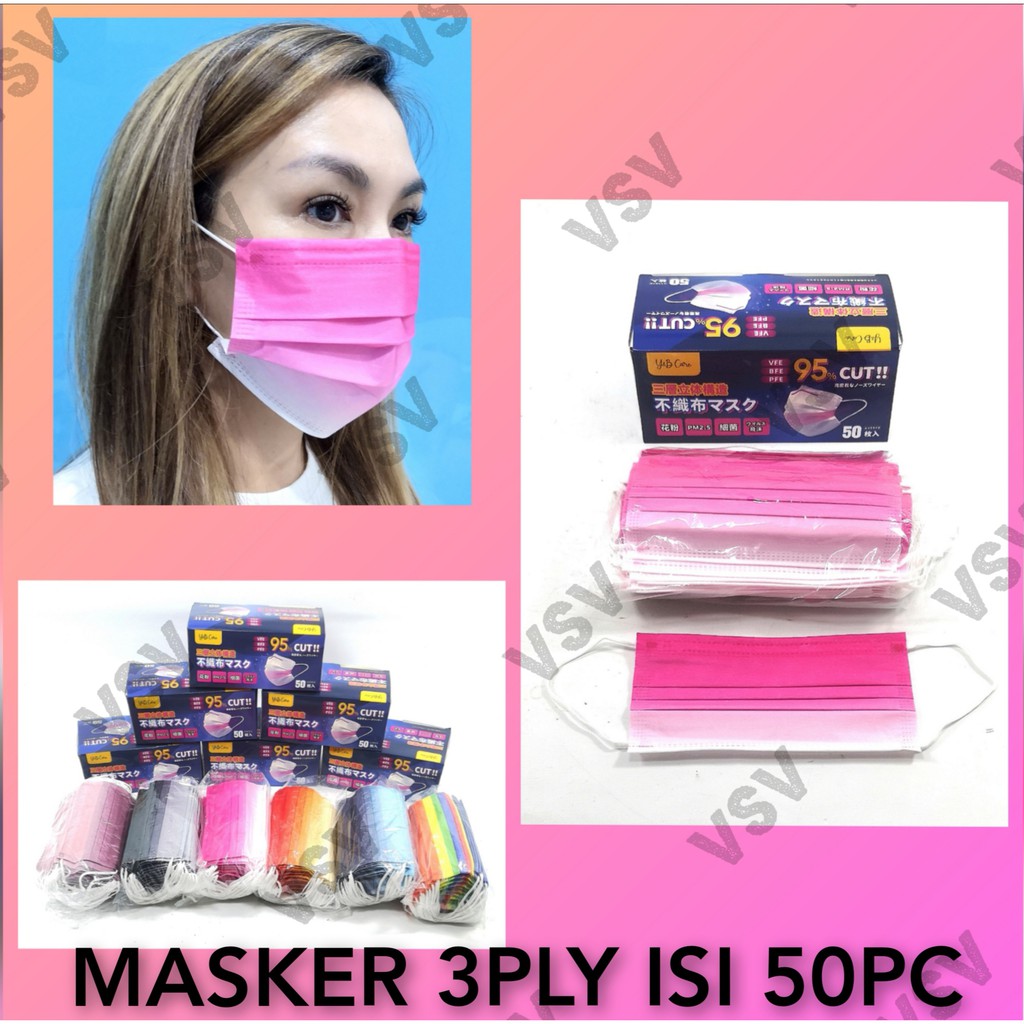 Masker 3 ply Rainbow Pelangi