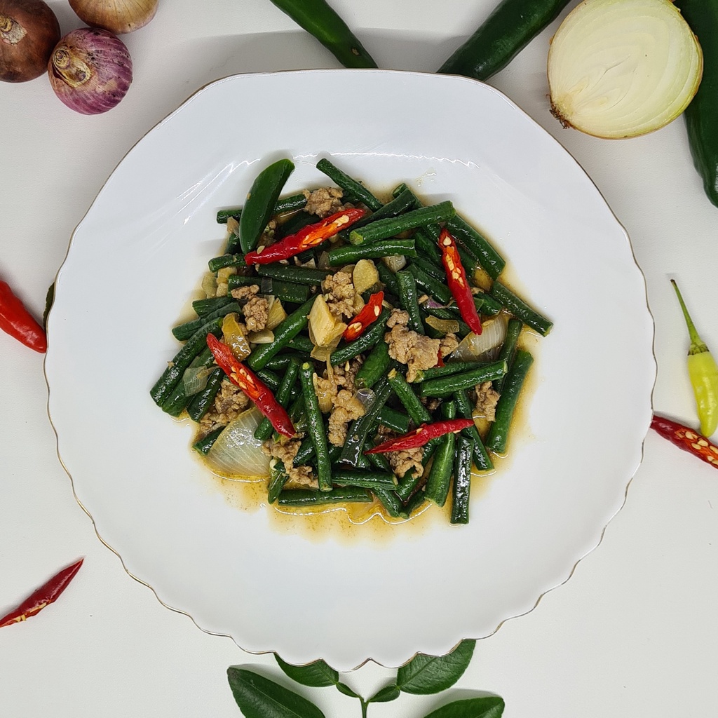 

Kacang Pajang Cah Daginng