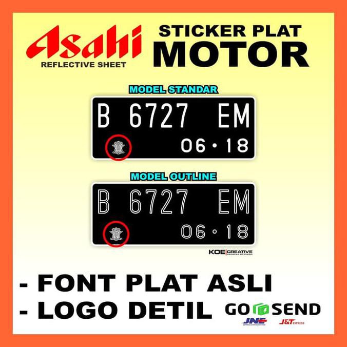 cutting sticker plat nomor MOTOR DISKON