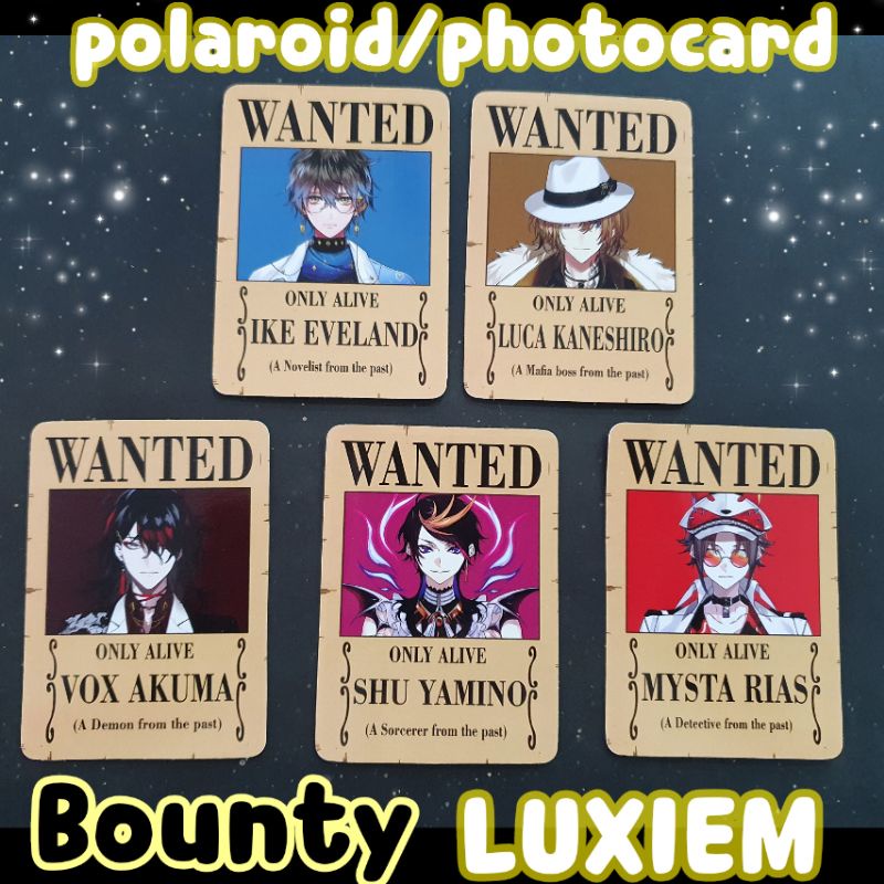 photocard/foto bounty wanted LUXIEM (fans made)