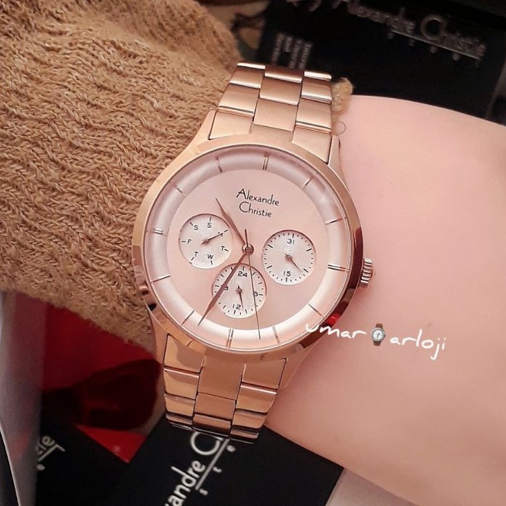 Jam Tangan Wanita Alexandre Christie Ac 2889 Bf Rosegold Fashion Wanita