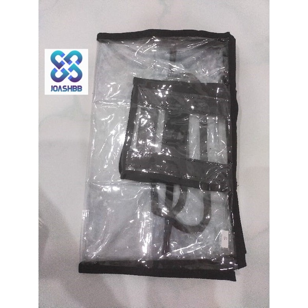 24&quot; Sarung Pelindung Koper Plastik Mika Transparant ukuran 24in - Hitam