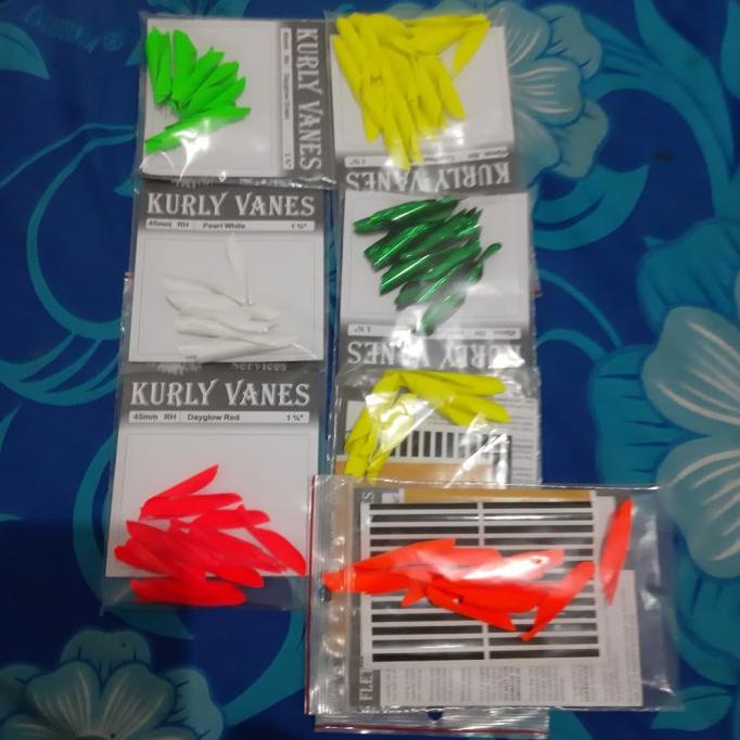 Spin Wing Vanes Spinwing Vanes Kurly Vanes tipe Dayglow - Orange