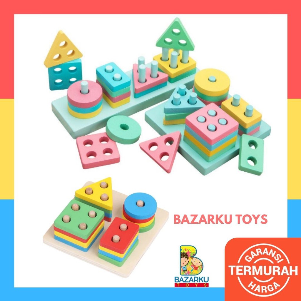 wooden toys matching shape mainan kayu mainan balita wooden toys mainan kayu mainan anak 2 tahun puz