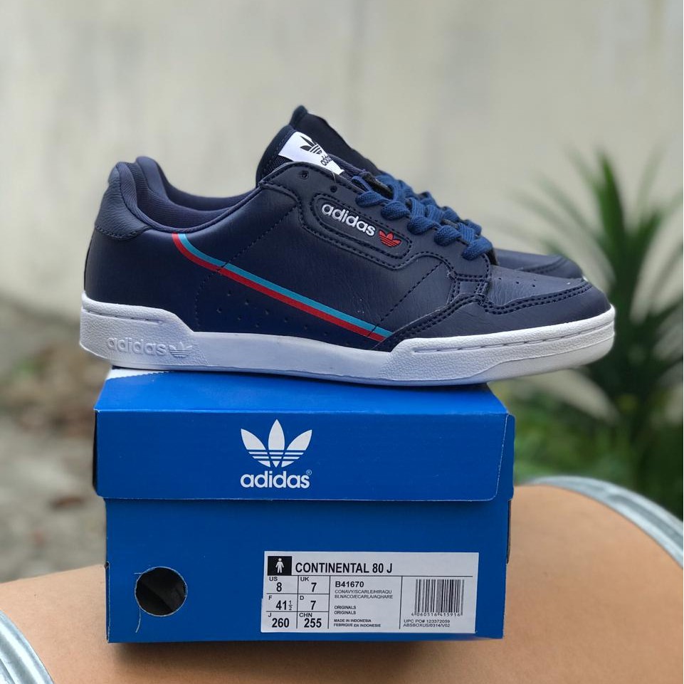 SEPATU CASUAL PRIA ADIDAS CONTINENTAL 80 NAVY WHITE PREMIUM BNIB