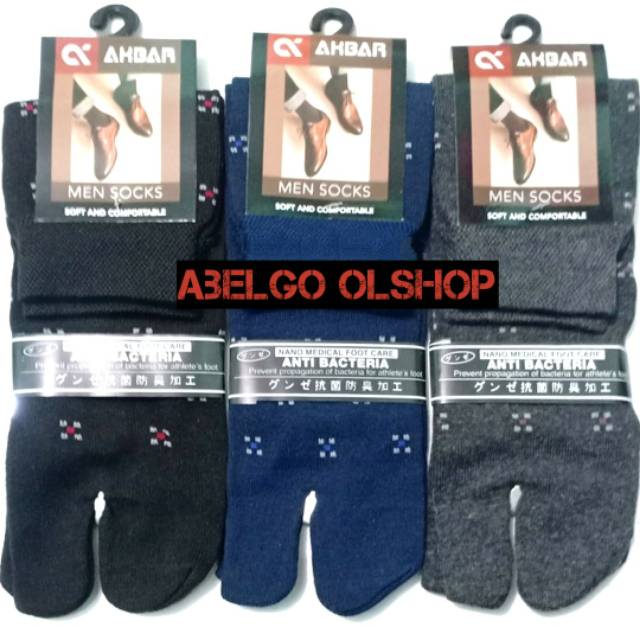 6 pasang- kaos kaki jempol pria panjang/kaos kaki anti bakteri panjang