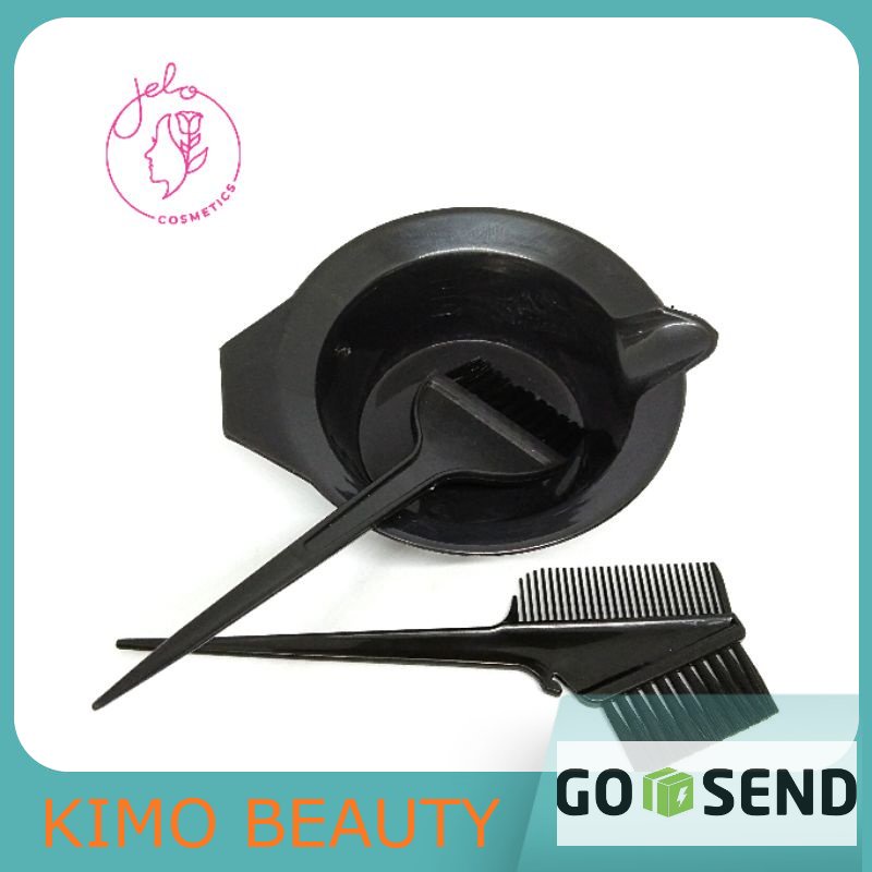 PAKET SISIR KUAS + MANGKOK | CAT RAMBUT PROFESIONAL