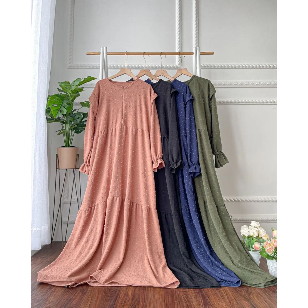 Farah Maxi Crinckle | Dress Muslimah Gamis Premium