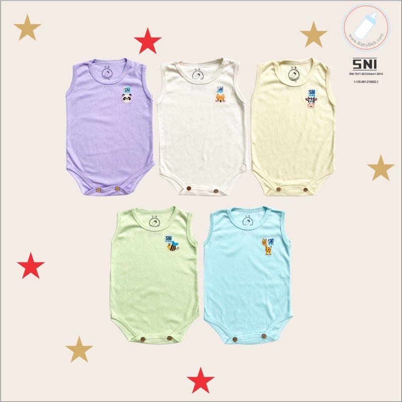 BERSERTIFIKASI SNI JUMPER singlet BORDIR bayi kaos premium bagus lembut singlet anak Babeebabyshop