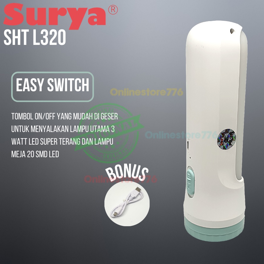 Senter SURYA SHT L320 / Lampu Emergency / Emergency Lamp / Senter LED SURYA SHT L320