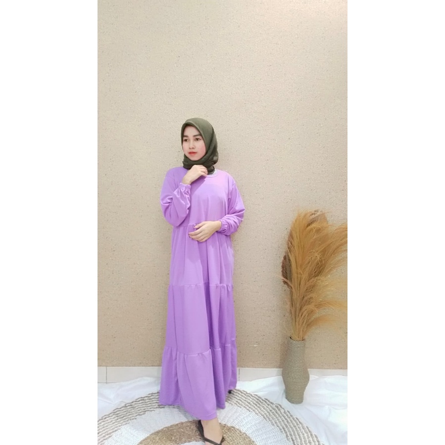 Tq88indonesia Fashion Baju DRESS AMARA MAXY MUSLIM WANITA / BASIC BASIKA HOMEY DRESS WANITA Terbaru / Dress  Rempel / Ootd Terbaru / Outfit Citayam