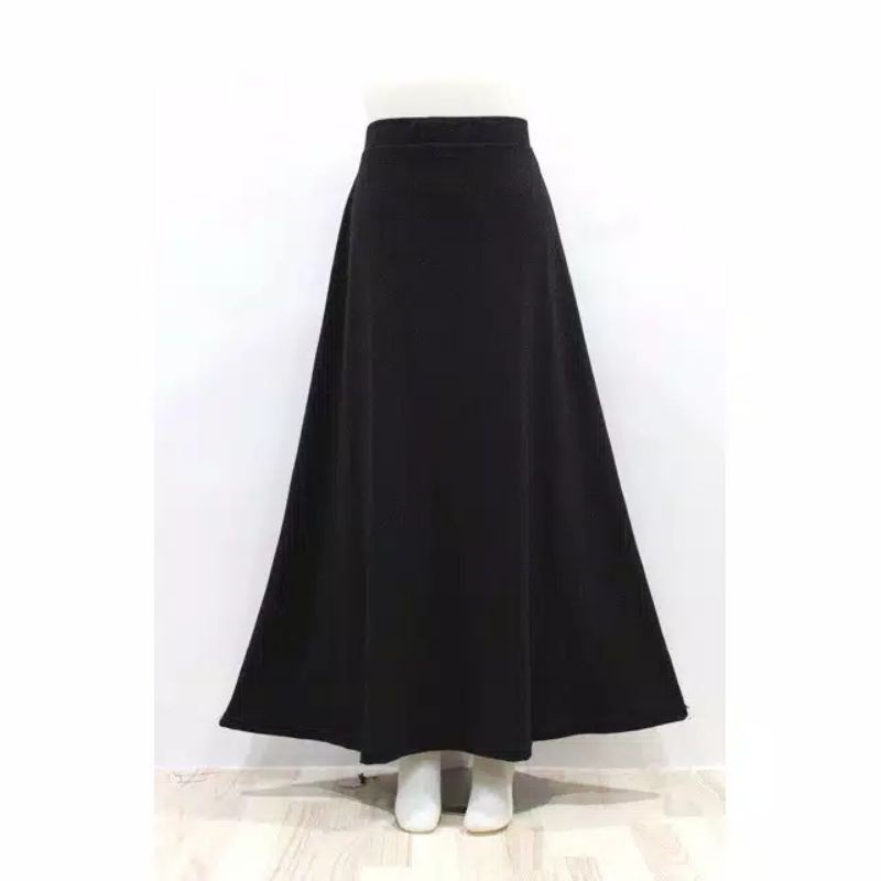 Rok Kerja Panjang Hitam Rok A Line Bahan Formal Kantor / Rok Panjang Wanita Hitam Polos Rok Kerja Pa