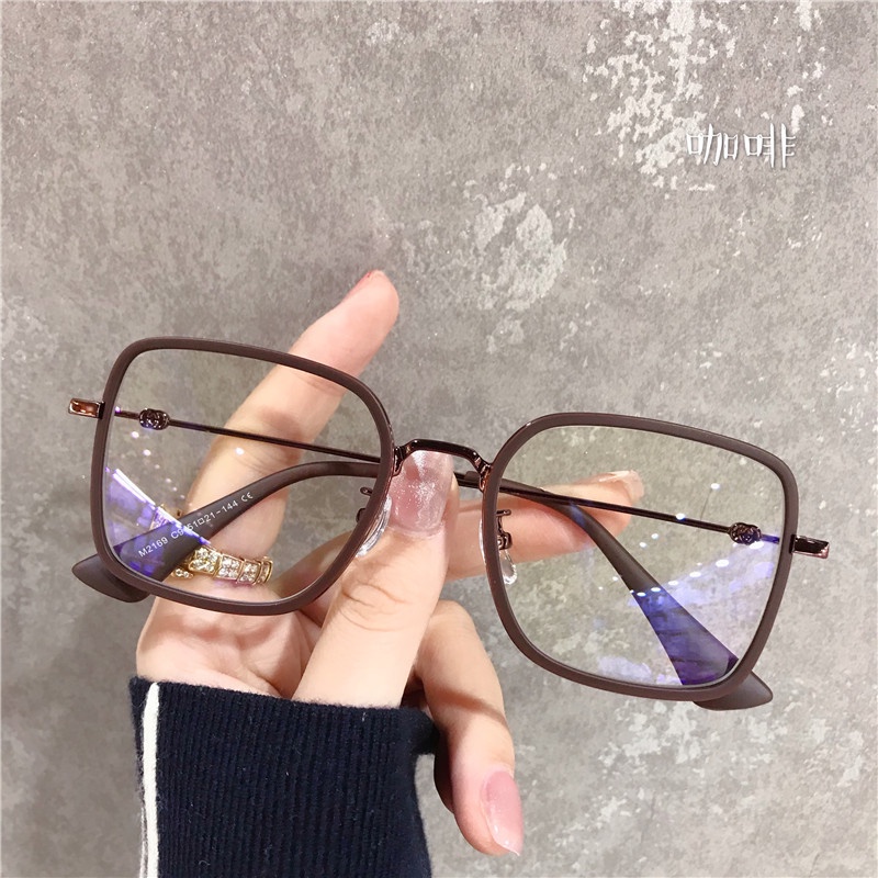 （YUZHU）COD Kacamata Anti Radiasi Wanita Korea Gaya Kaca Mata Oversize Square Anti Biru Light Eyeglasses