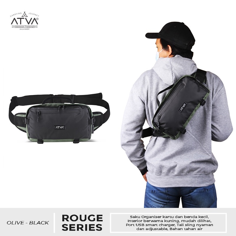 tas selempang slempang waistbag pria tas slingbag pria branded original premium