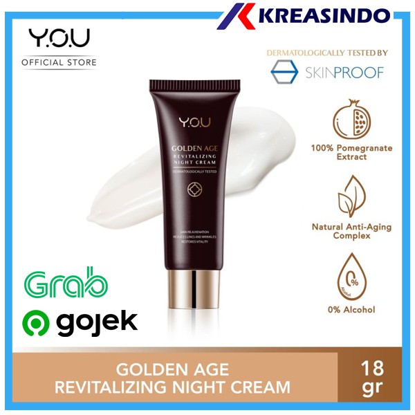 YOU Golden Age Revitalizing Night Cream 30g 18g Original Resmi