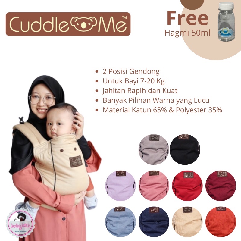 ⁣[FREE GIFT] CuddleMe Lite Carrier Solid - Gendongan Bayi SSC Cuddle Me Ergonomis BB 7-20kg