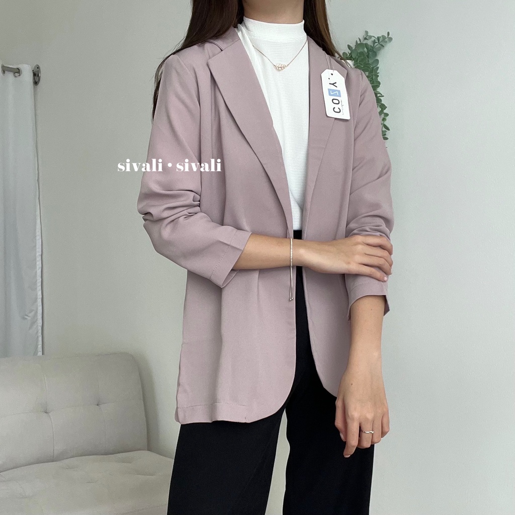 SIVALI Jane Blazer 2048 - Korean Blazer Wanita Lengan Panjang - Outer Blazer - Blazer Kerja