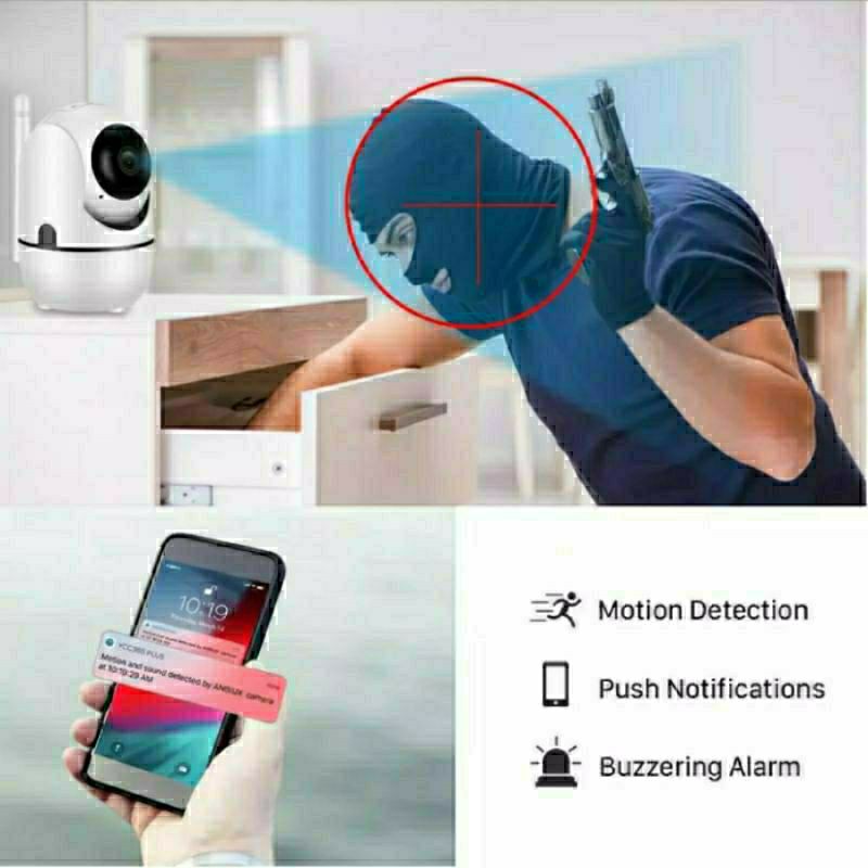 Cctv Ip Camera Wifi 5Mp Auto Tracking Wireless YCC365 Security Home Network Night Vision