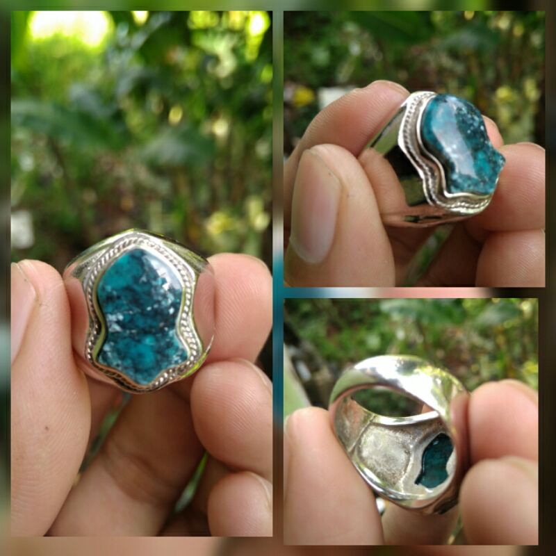 cincin terompah batu akik pirus tibet