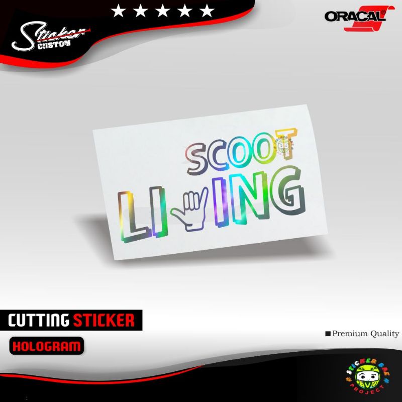 sticker viral scoot living motor matic squad sticker cutting