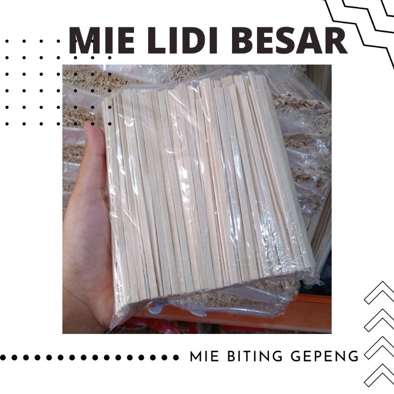 Mie Lidi / Mie Biting Besar / Gepeng Mentah