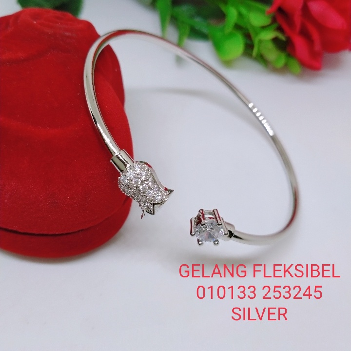 Gelang Tangan Fleksibel Bangle Wanita Titanium Xuping Perhiasan Aksesoris Fashion Lapis Emas Anti Karat