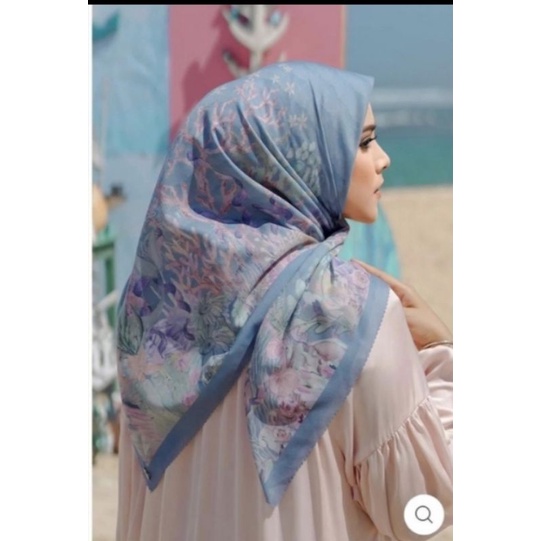 Preloved Mermaid Marine Blue Buttonscarves